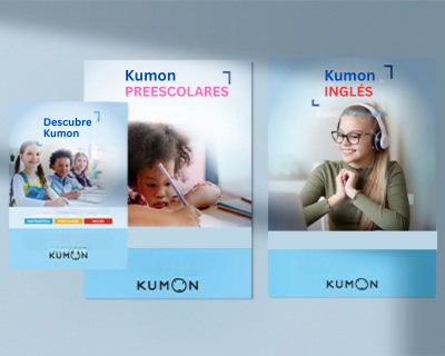 Materiales impresos para la publicidad de Kumon utilizados por los centros Kumon